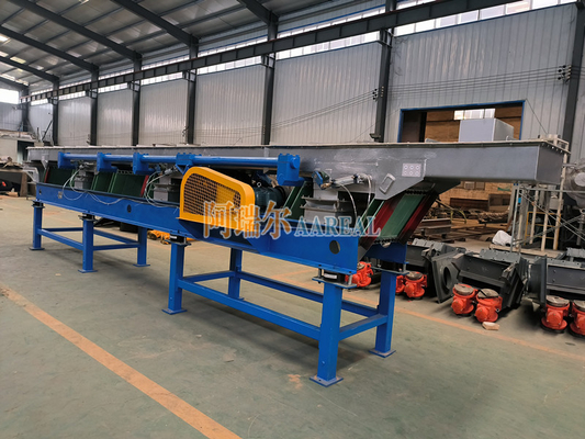 Conveyor vibratorio excéntrico de resorte de hojas de acero inoxidable de 600 mm*8000 mm para el transporte de sal