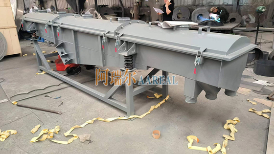 Pantalla de vibración lineal de acero al carbono de 2 cubiertas de 500*4000 mm