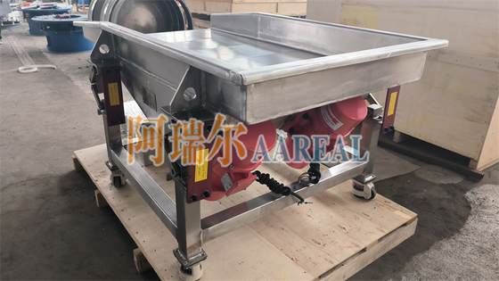 Pequeño tamaño móvil de frecuencia variable alimentador vibratorio de acero inoxidable de grado alimenticio con ROSTA Nueva suspensión de transportador de agitación para arroz congelado