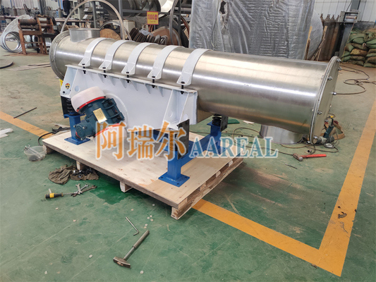 Alta eficiencia de pequeño tamaño 400 mm de diámetro Tubular alimentador vibratorio para la instalación de las partículas químicas asiento