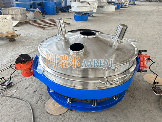 Alto rendimiento de acero inoxidable de 400 mm ~ 1500 mm 304 de bajo perfil de flujo a través del separador pantalla vibratoria en línea para el material de la batería de litio revestido con carburo de teflón