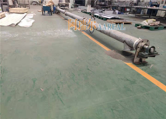 Diámetro 219 mm longitud 9000 mm transportador de tornillo tubular alimentador 316L grado alimenticio