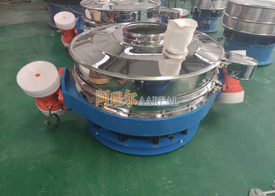 Alto rendimiento de acero inoxidable de 400 mm ~ 1500 mm 304 de bajo perfil de flujo a través del separador pantalla vibratoria en línea para el material de la batería de litio revestido con carburo de teflón