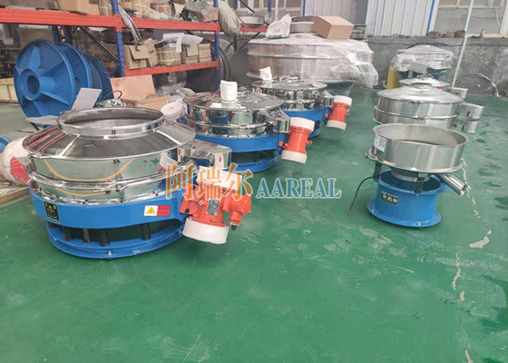 Acero inoxidable 1200 mm de cubierta única de dióxido de titanio tamiz de vibración de flujo a través para el dióxido de titanio rociado con teflón en el interior